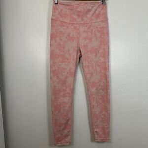 ALLFENIX Anthropology Pink Tie Dye High Waisted Activewear Capri Leggings Size S